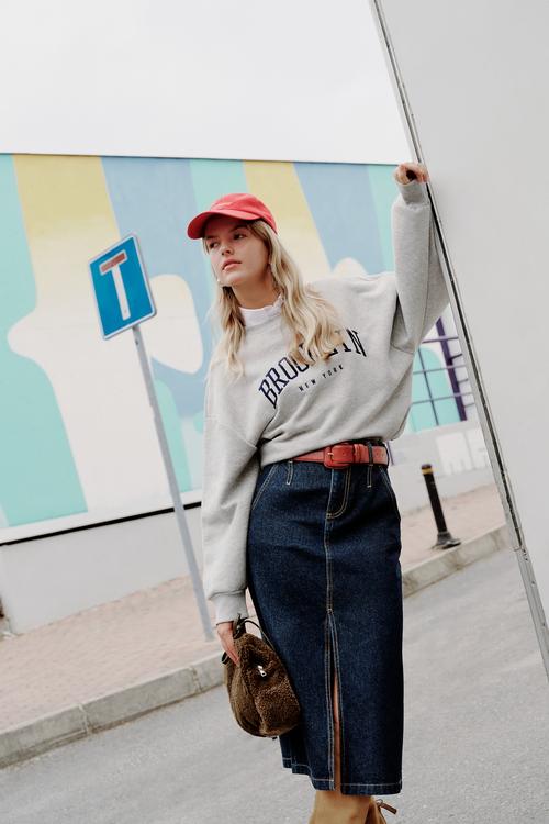  YIRTMAÇLI MİDİ JEAN ETEK