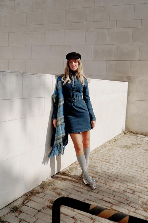  JEAN MİNİ GÖMLEK ELBİSE