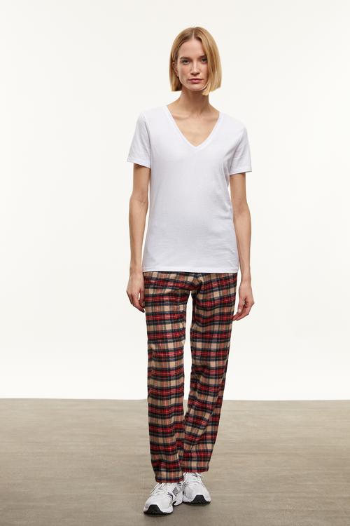  V YAKA KISA KOLLU T-SHIRT