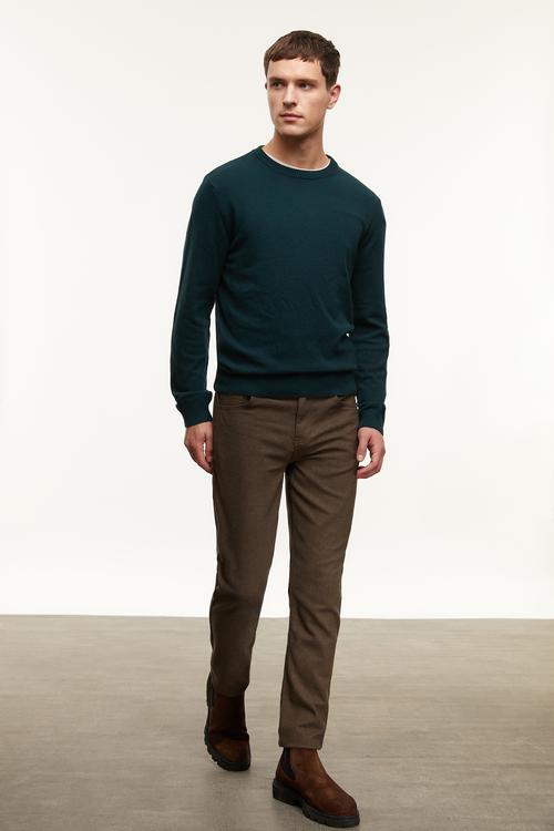  BİSİKLET YAKA YÜN KARIŞIMLI TRİKO KAZAK