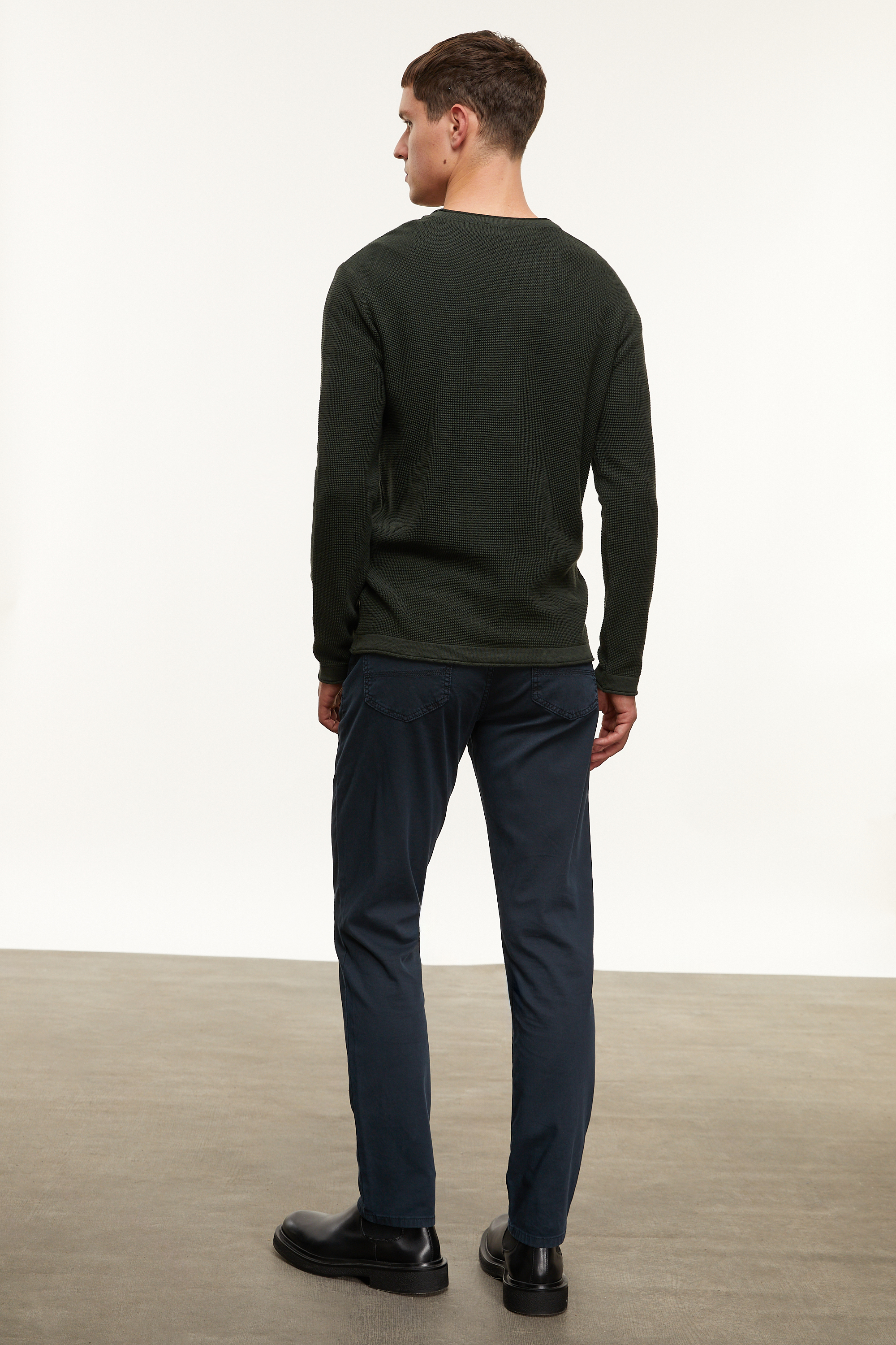 PAMUKLU BİSİKLET YAKA TRİKO KAZAK