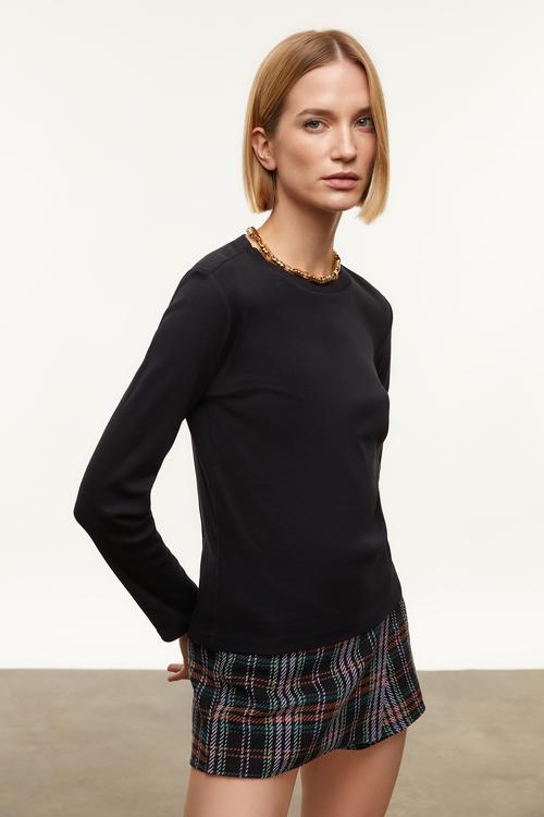  BİSİKLET YAKA UZUN KOLLU T-SHIRT