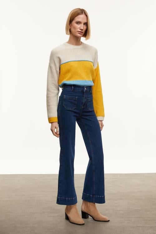  İSPANYOL PAÇA JEAN PANTOLON