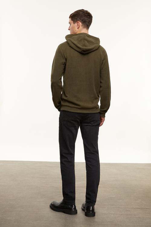  KAPÜŞONLU FERMUARLI SWEATSHIRT