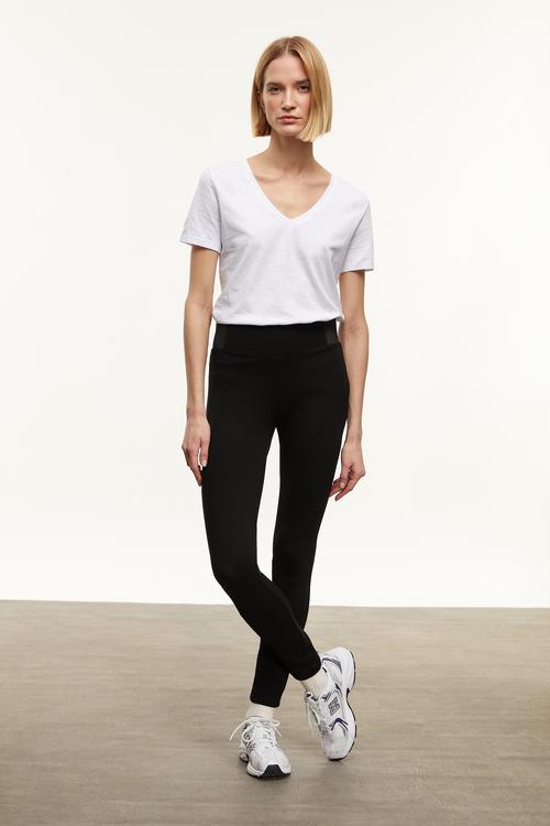  YÜKSEK BEL DİKİŞ DETAYLI TAYT