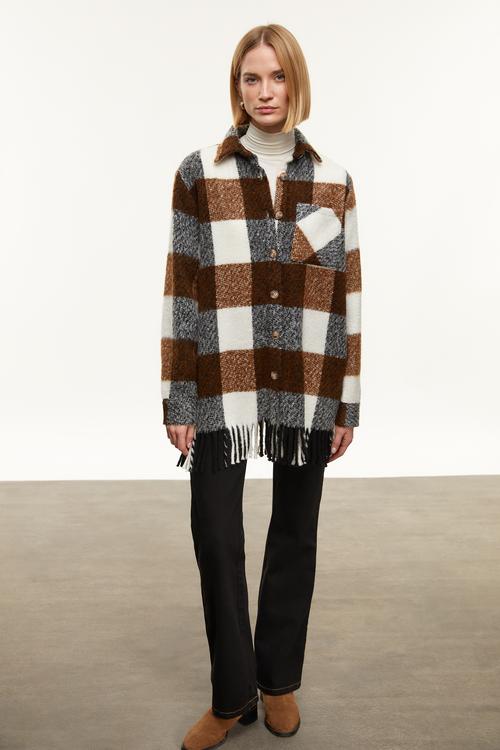  EKOSELİ PÜSKÜL DETAYLI CEKET GÖMLEK