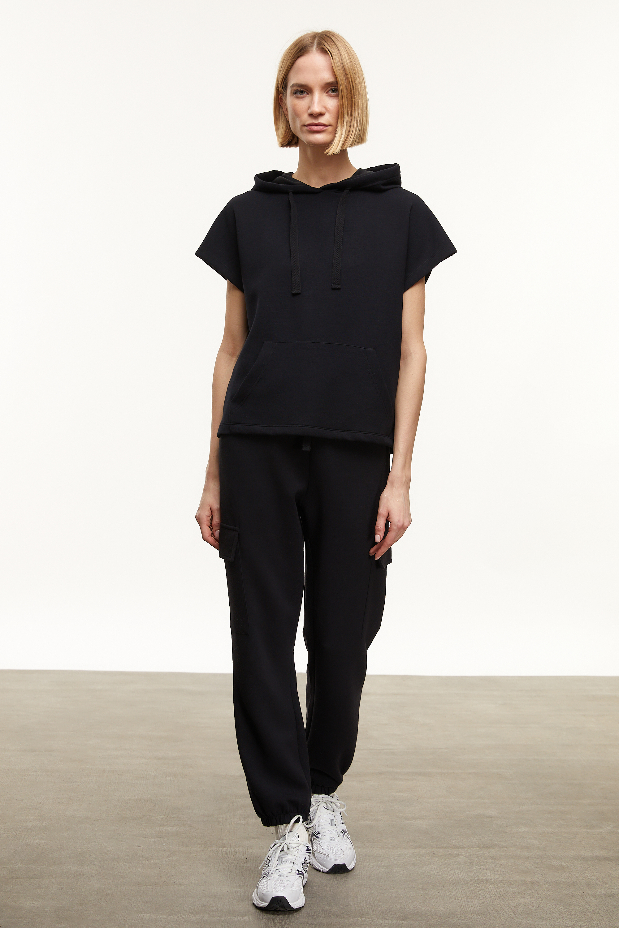 MODAL KARIŞIMLI KISA KOLLU SWEATSHIRT