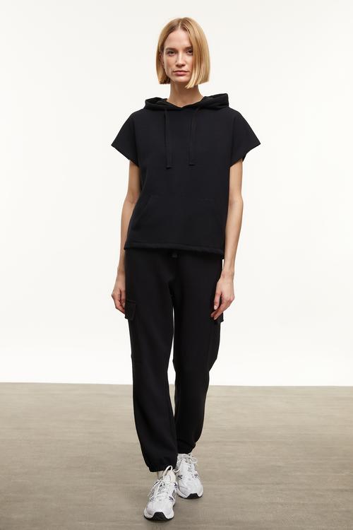  MODAL KARIŞIMLI KISA KOLLU SWEATSHIRT