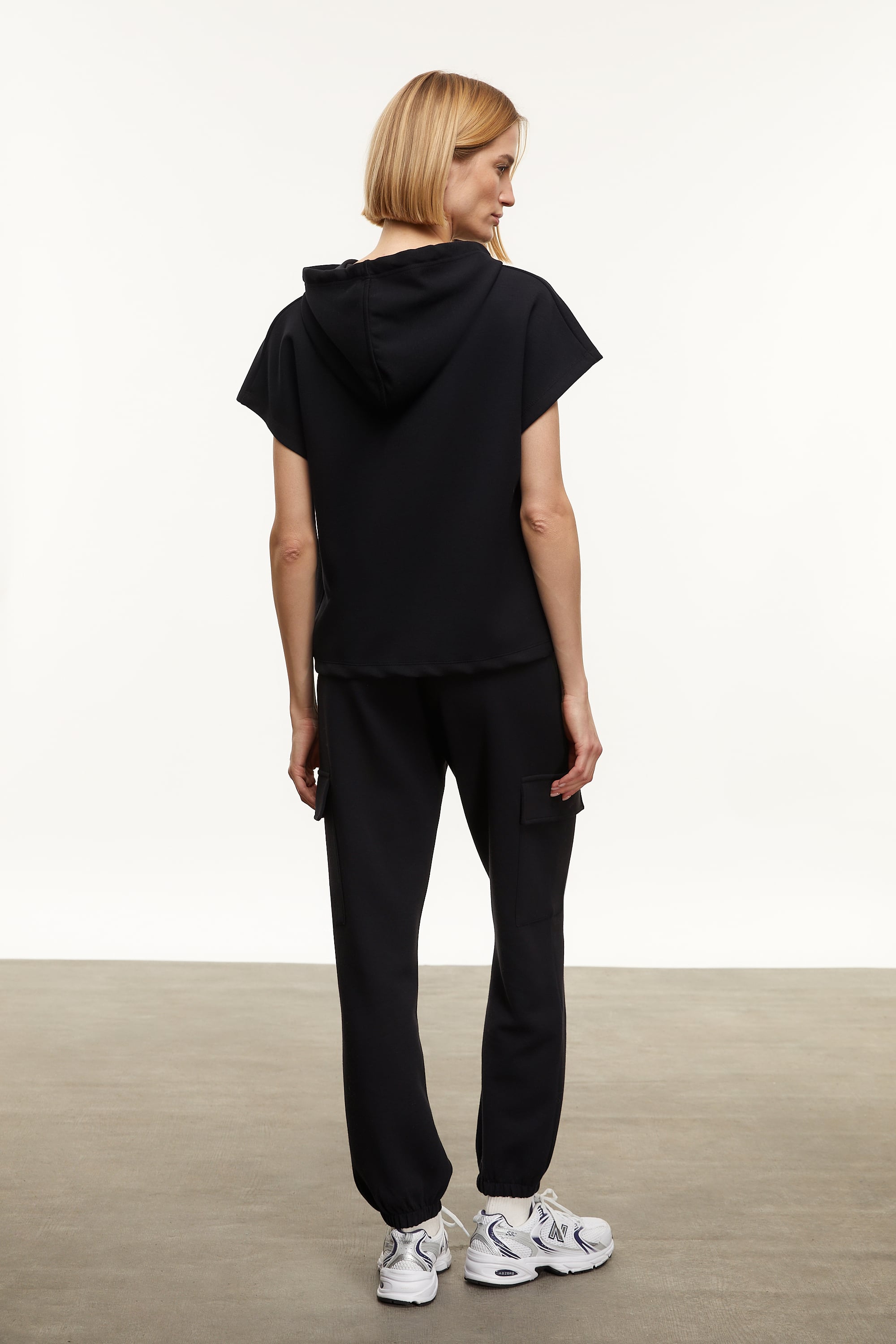 MODAL KARIŞIMLI KISA KOLLU SWEATSHIRT