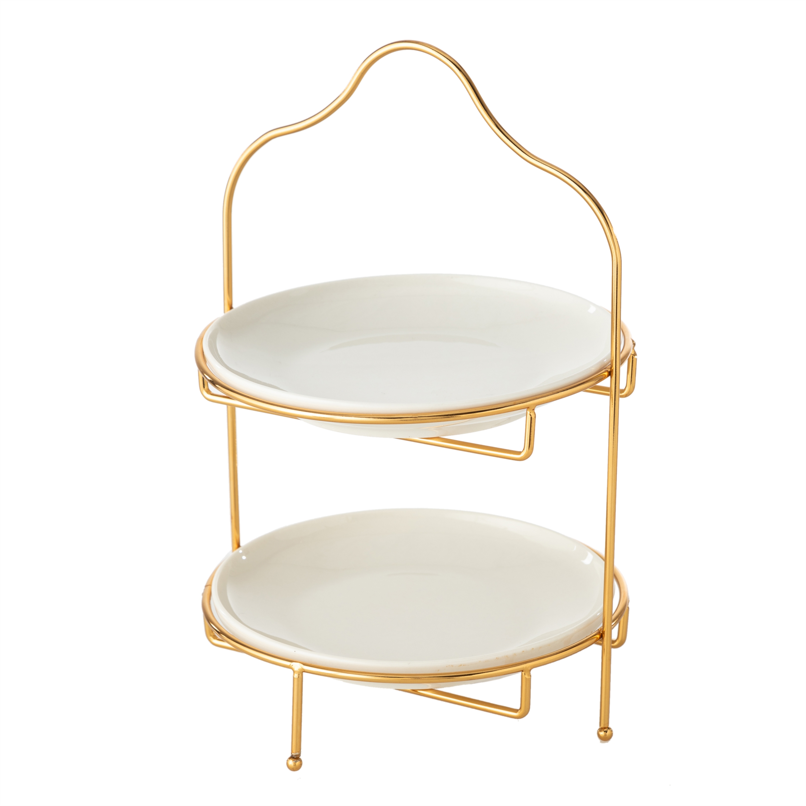 GURME İKİ KATLI SUNUM 22CM - GOLD