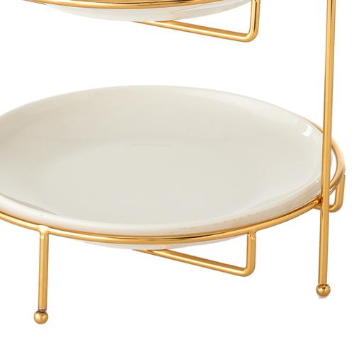  GURME İKİ KATLI SUNUM 22CM - GOLD