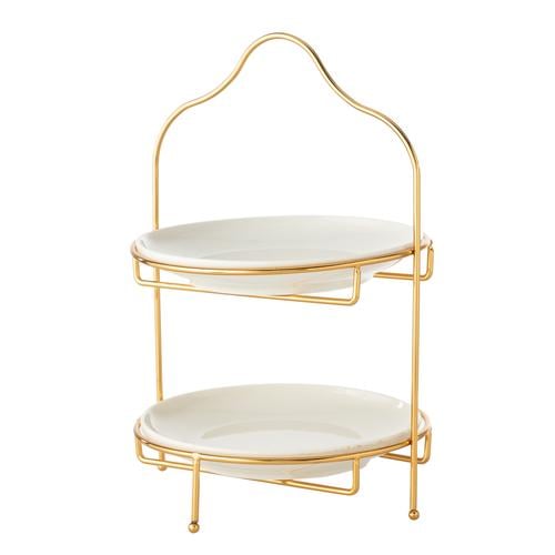  GURME İKİ KATLI SUNUM 22CM - GOLD