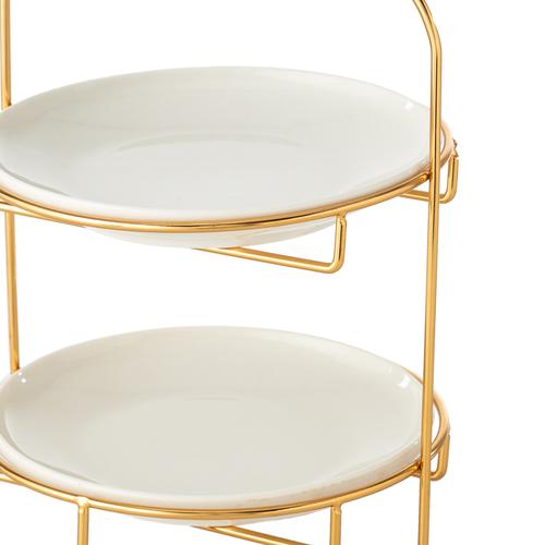  GURME İKİ KATLI SUNUM 22CM - GOLD