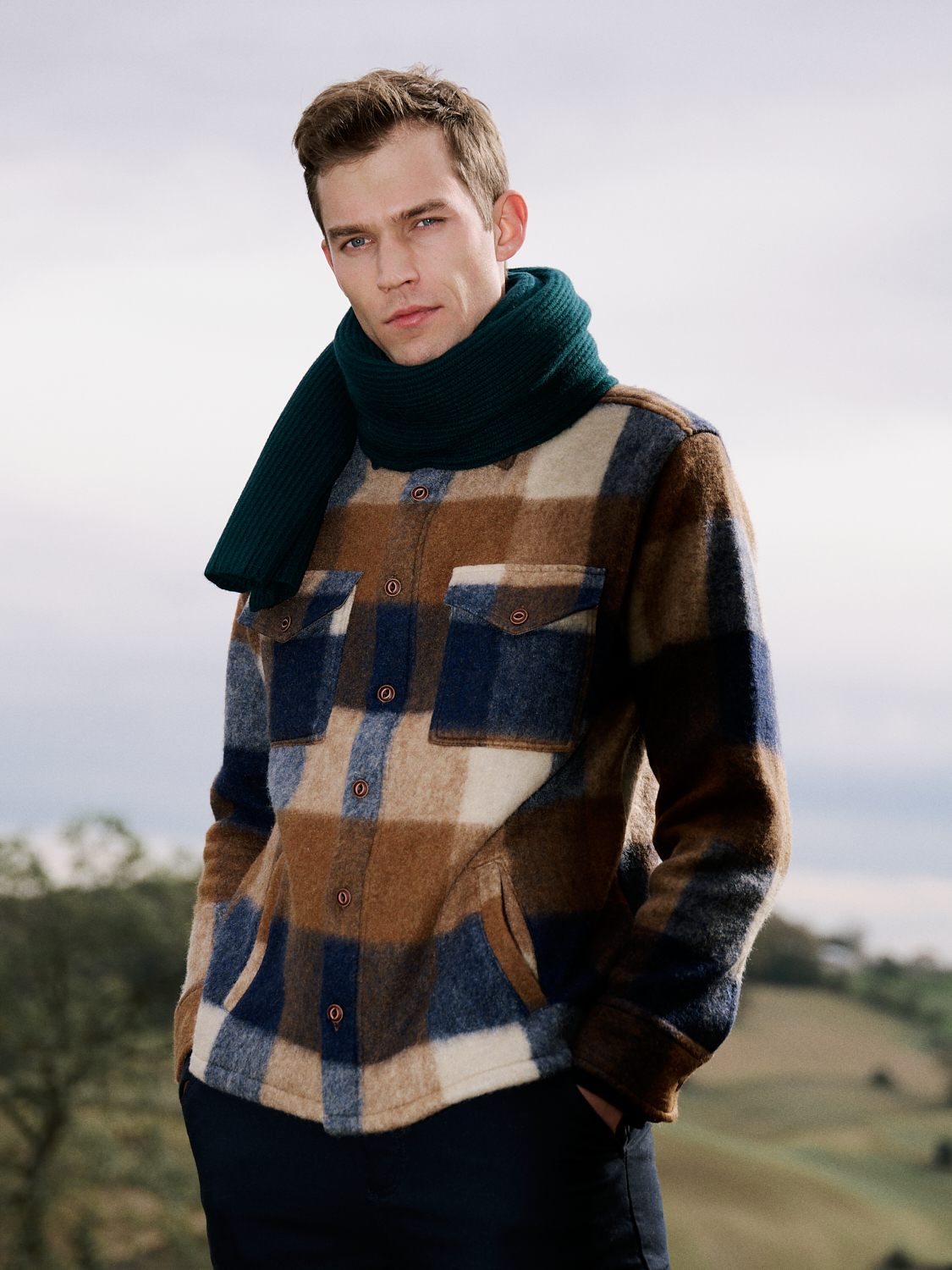 YÜN KARIŞIMLI EKOSELİ CEKET GÖMLEK