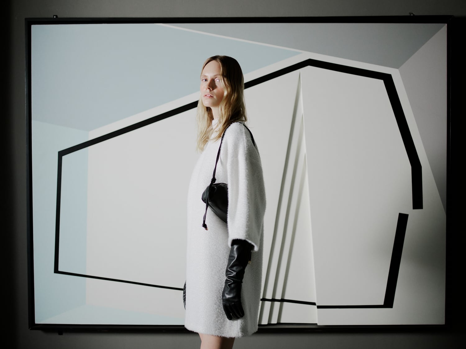 DOKULU A FORM MİNİ ELBİSE