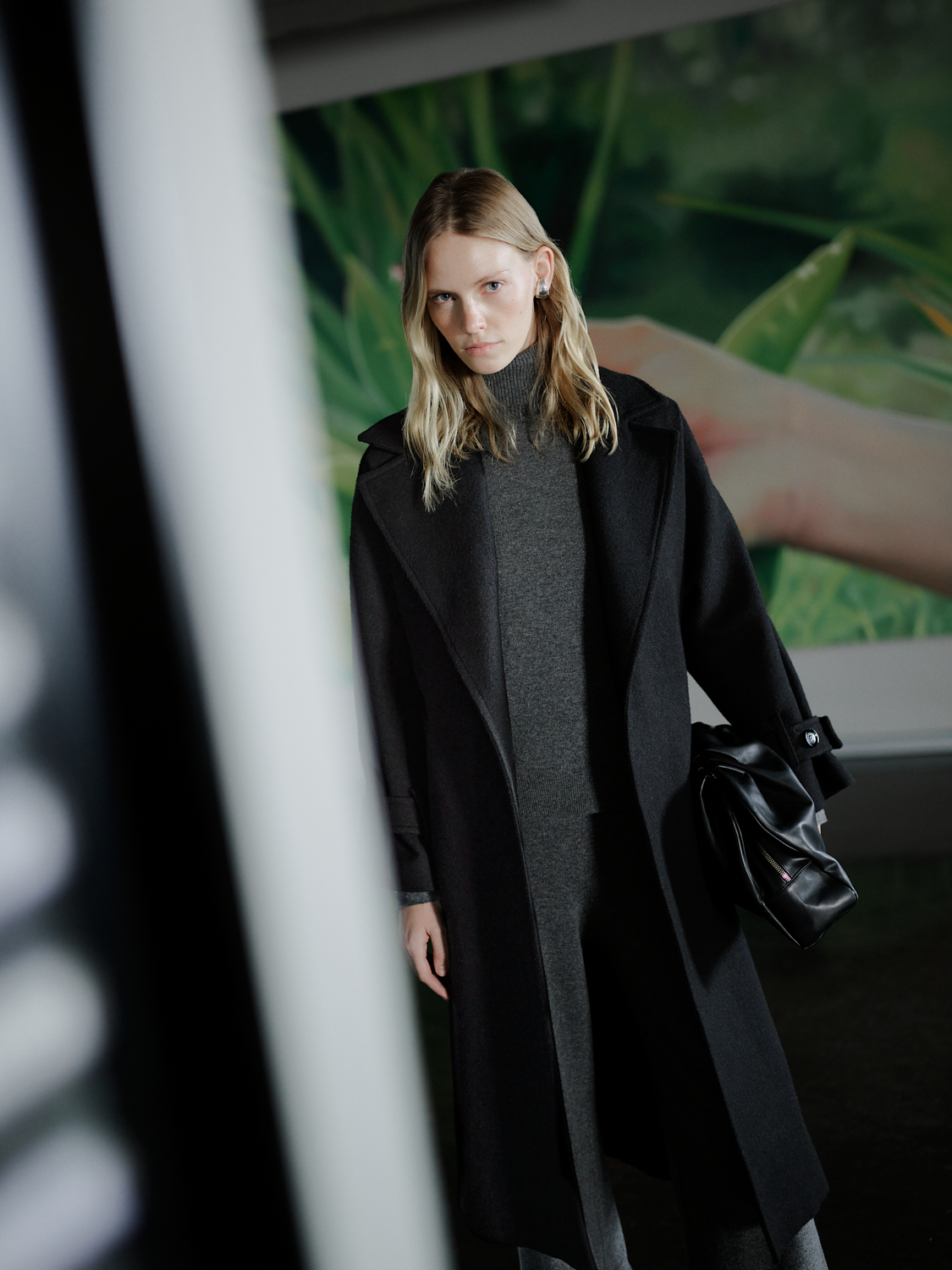 YÜN KARIŞIMLI KUŞAKLI KAŞE PALTO