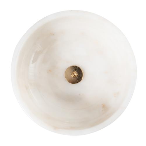  BOYNUZ AYAKLI DEKORATİF KASE BEYAZ 20X6CM