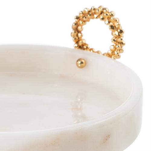  BELL AYAKLI DEKORATİF SUNUMLUK MERMER 25 CM