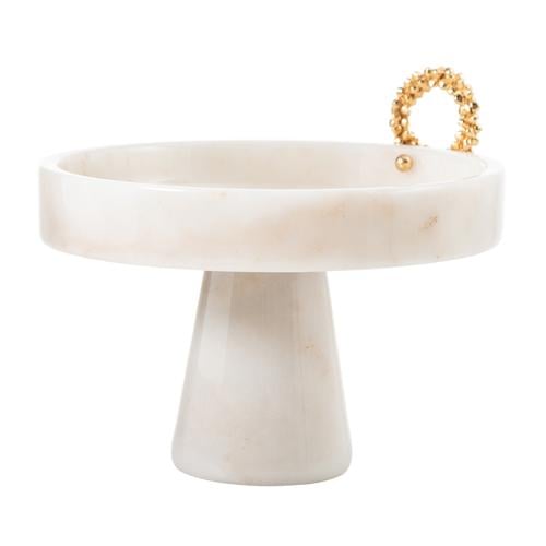  BELL AYAKLI DEKORATİF SUNUMLUK MERMER 25 CM