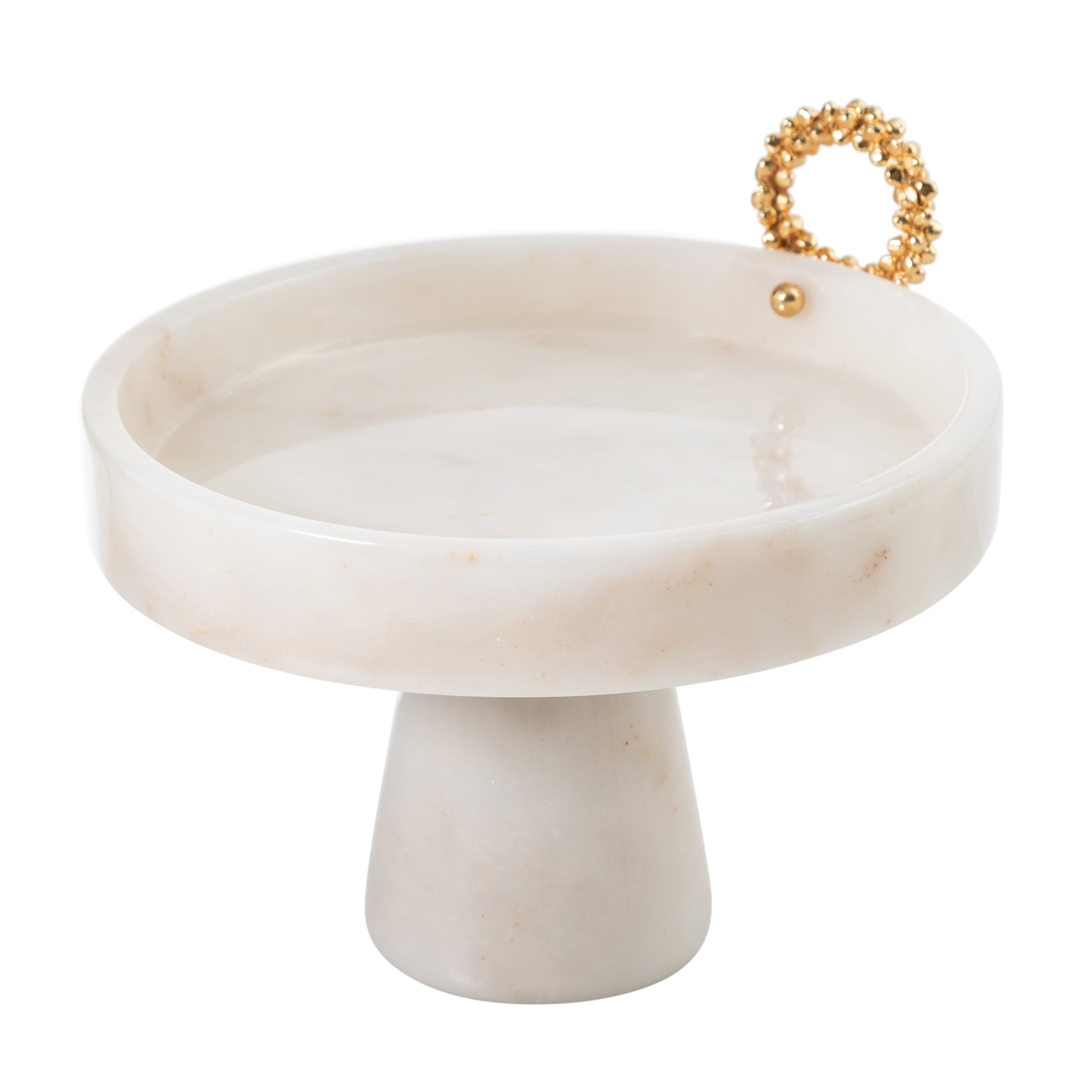 BELL AYAKLI DEKORATİF SUNUMLUK MERMER 25 CM