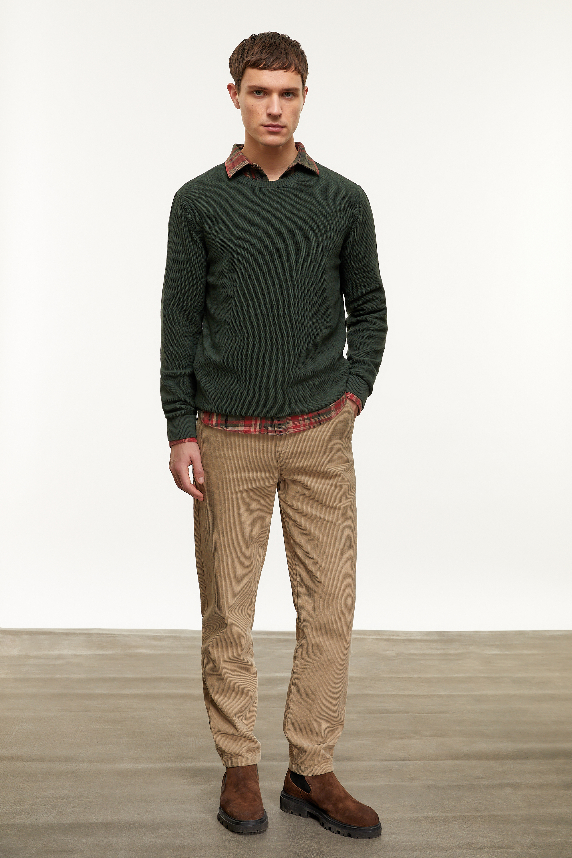 BİSİKLET YAKA TRİKO KAZAK