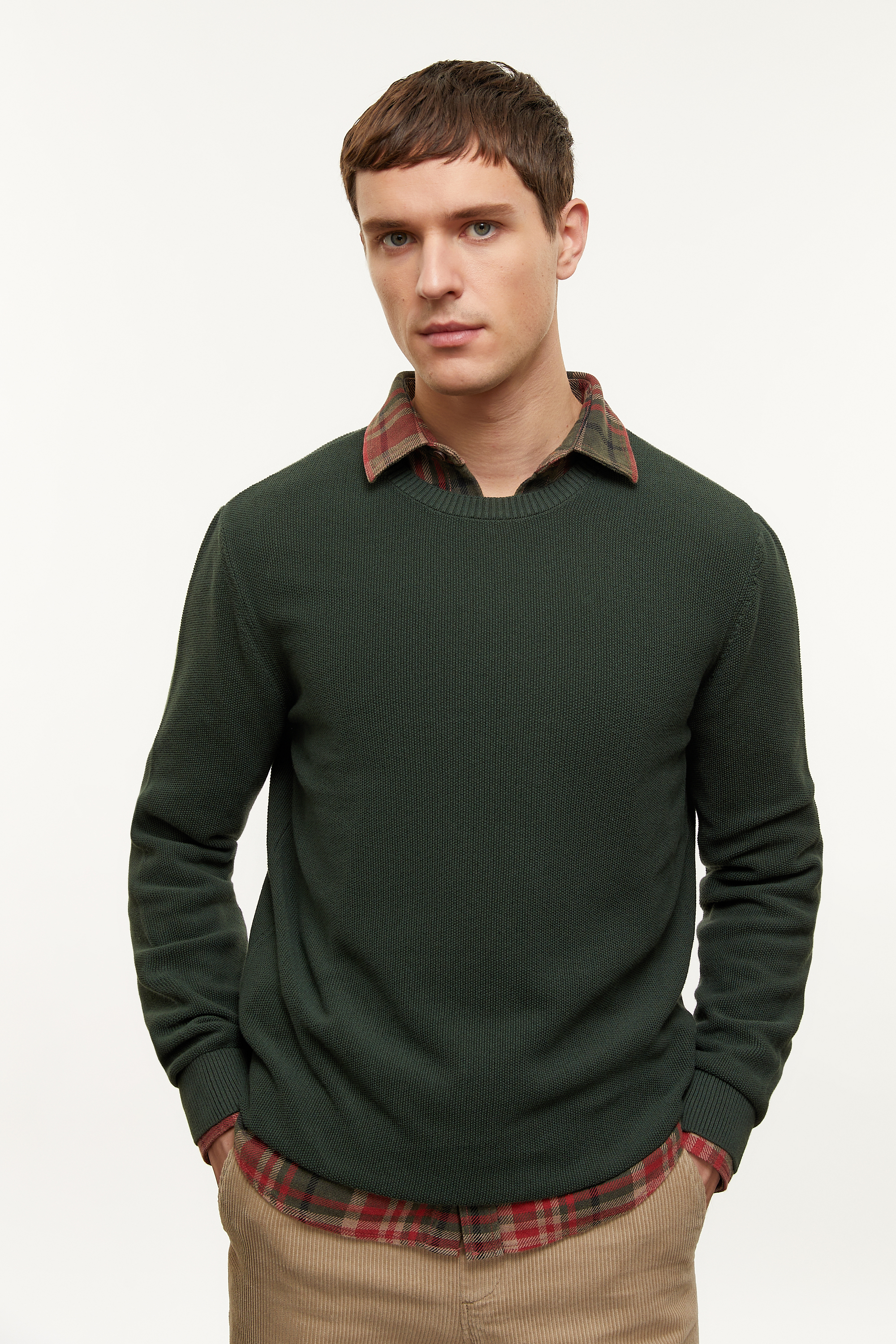 BİSİKLET YAKA TRİKO KAZAK