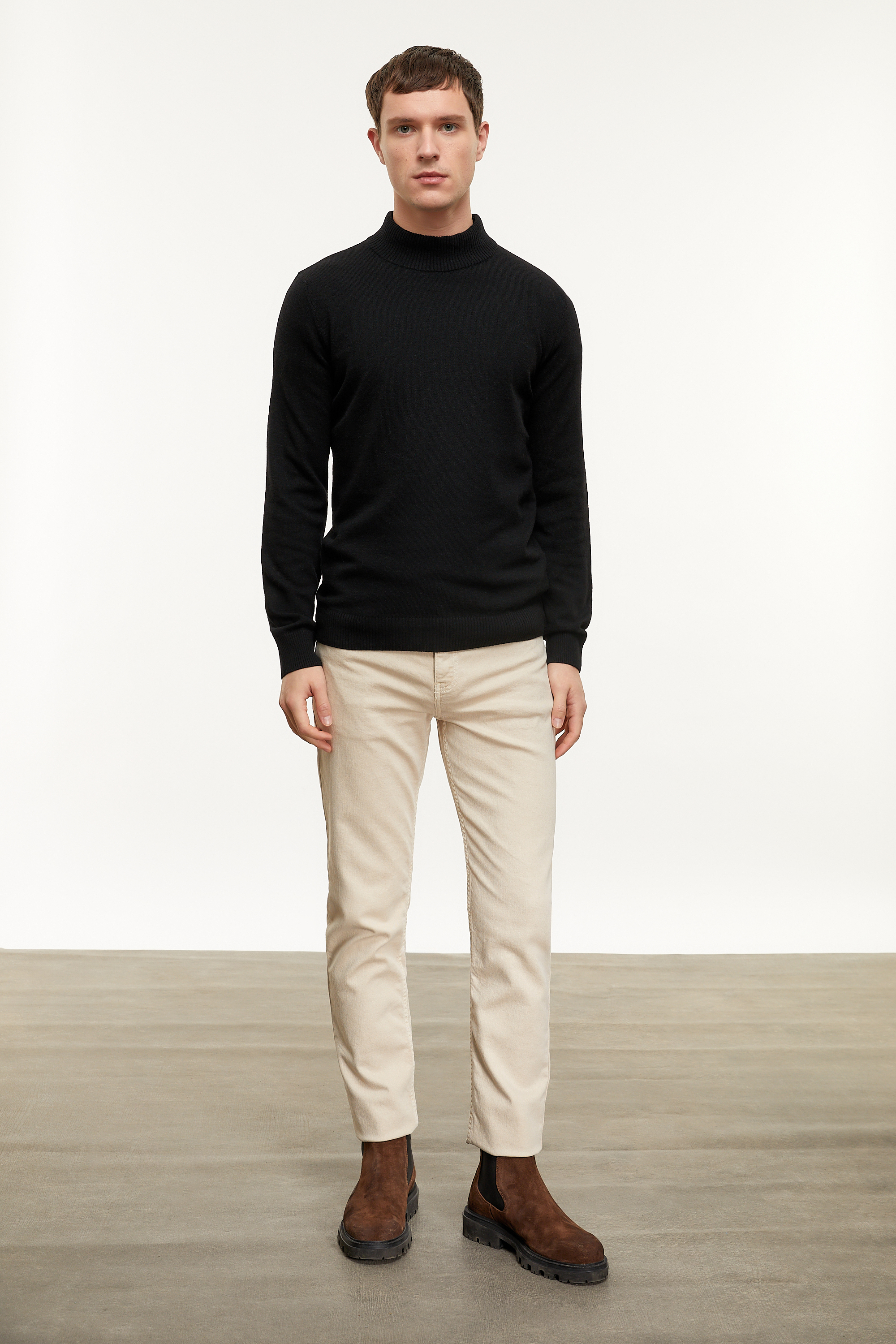 YÜN KARIŞIMLI BALIKÇI YAKA TRİKO KAZAK