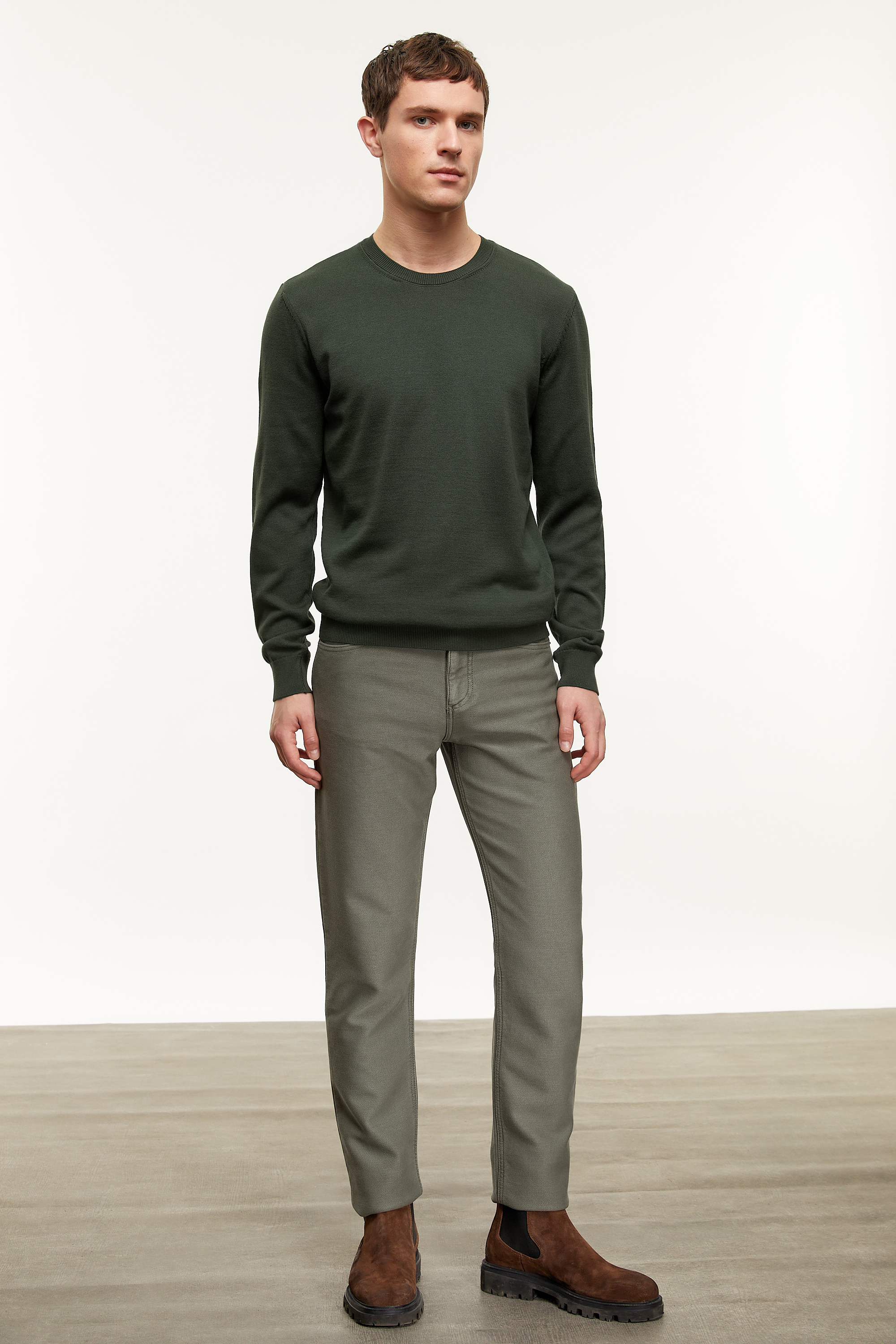 BİSİKLET YAKA TRİKO KAZAK