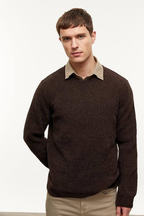  DOKULU BİSİKLET YAKA TRİKO KAZAK