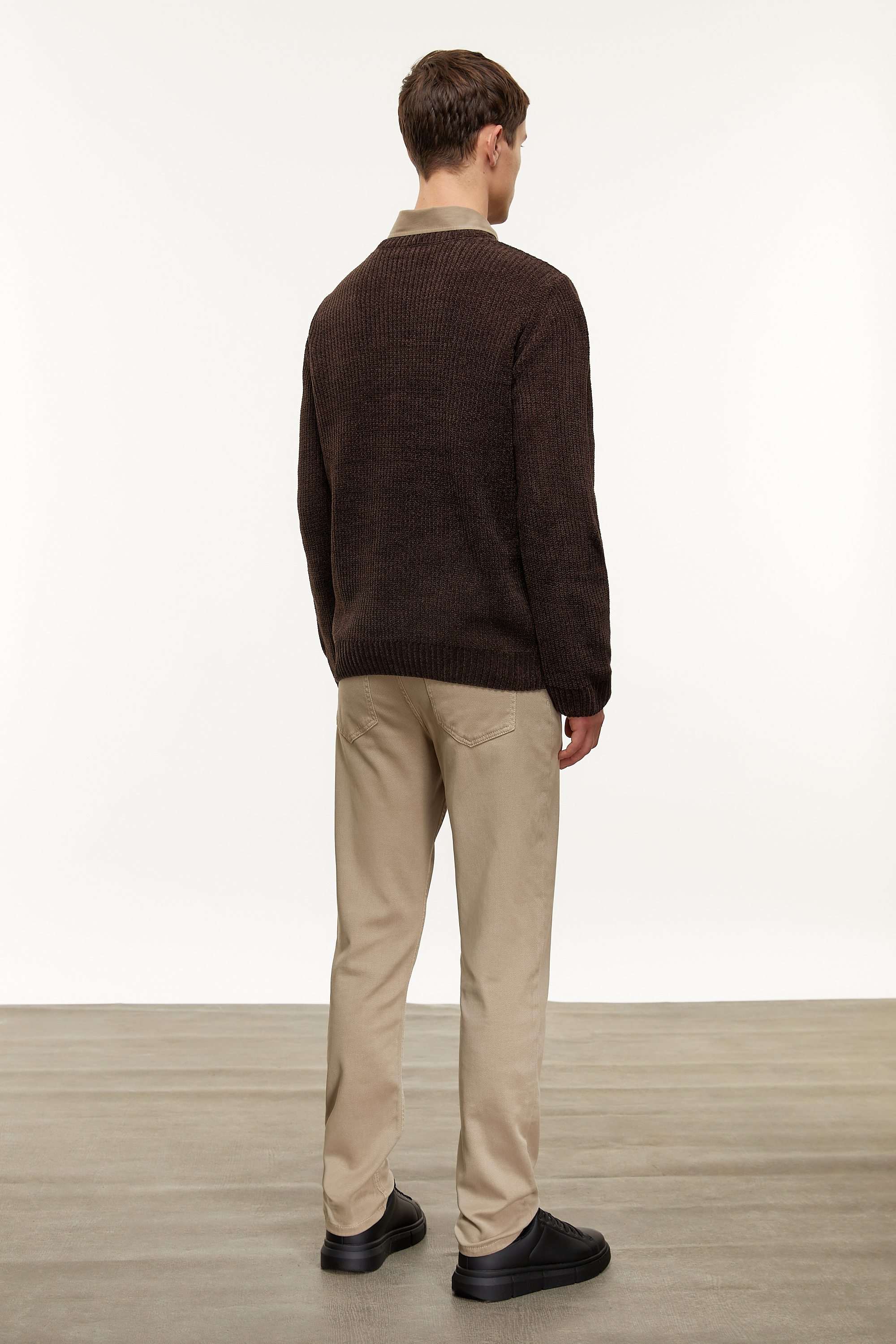 DOKULU BİSİKLET YAKA TRİKO KAZAK