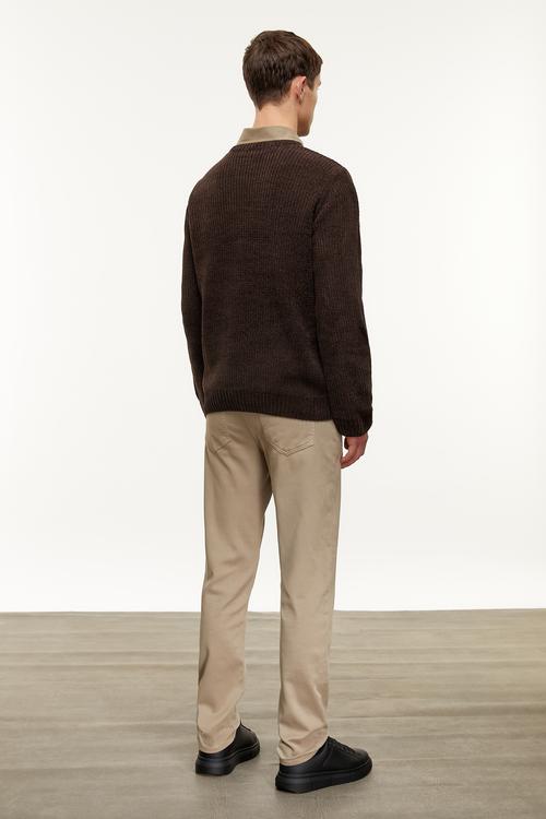  DOKULU BİSİKLET YAKA TRİKO KAZAK