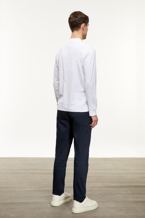  DÜĞMELİ UZUN KOLLU T-SHIRT