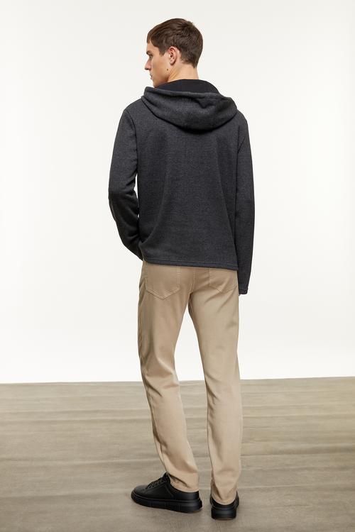  FERMUAR DETAYLI KAPÜŞONLU SWEATSHIRT