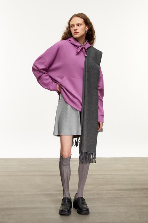  KAPÜŞONLU OVERSIZE SWEATSHIRT