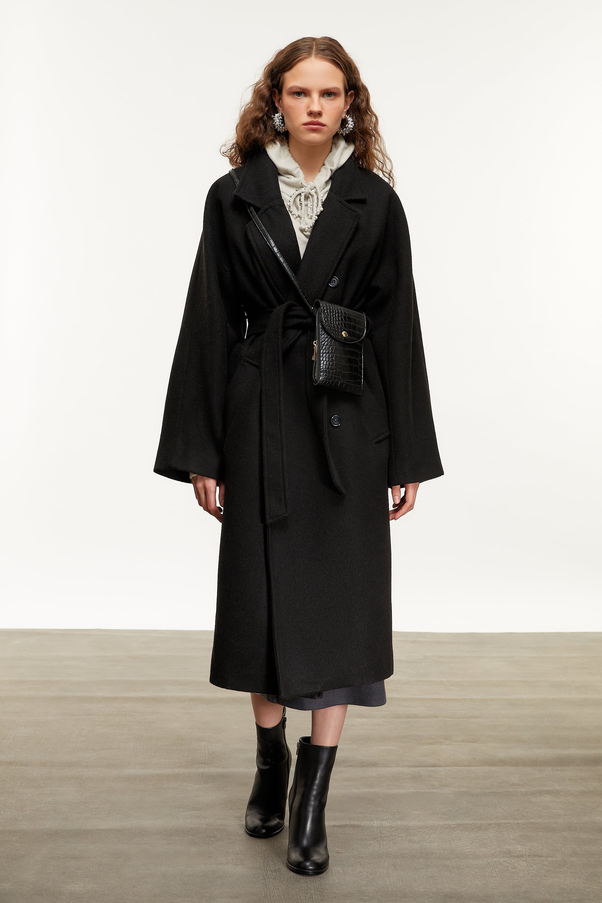 YÜN KARIŞIMLI KAŞE PALTO