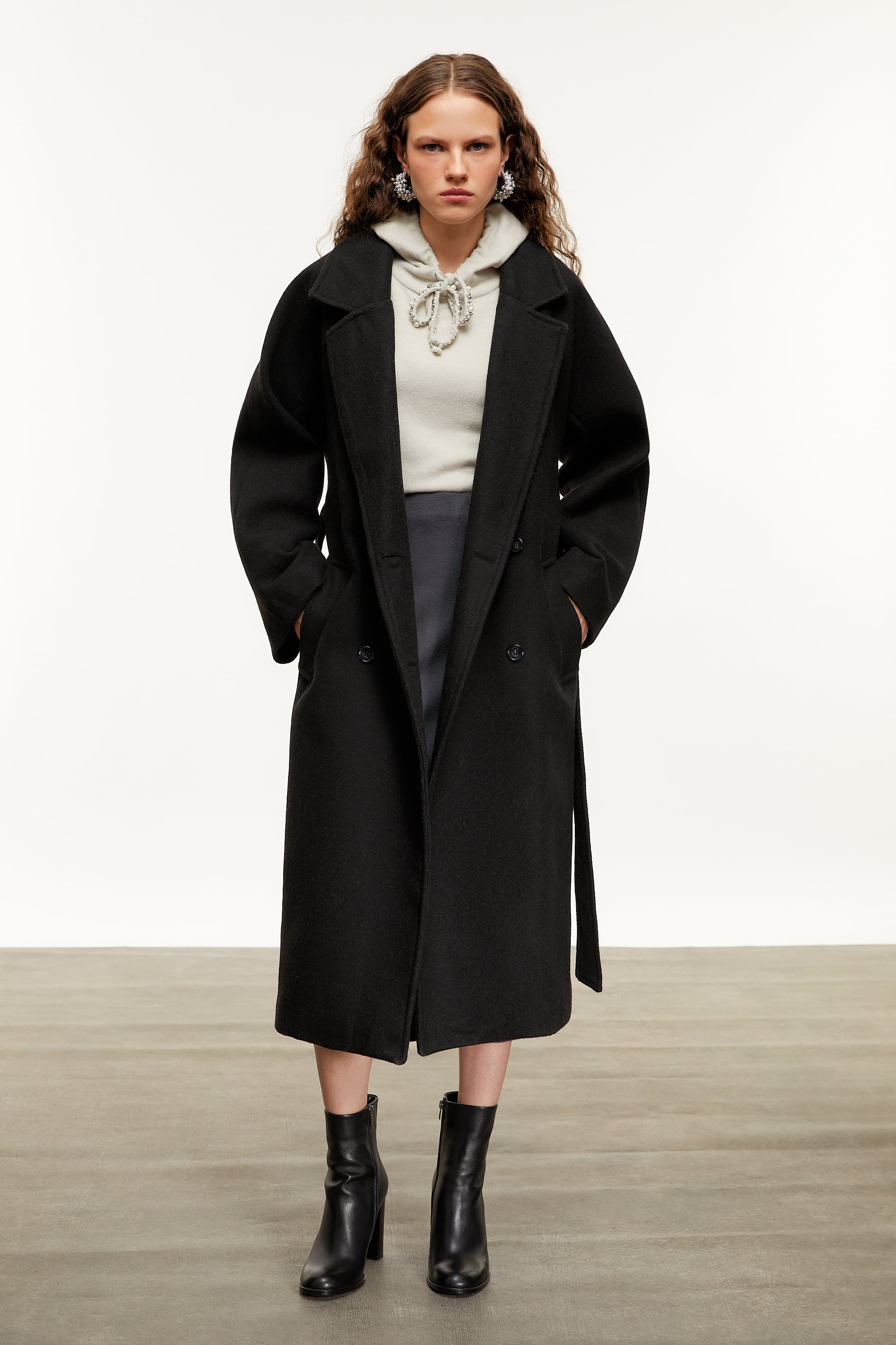 YÜN KARIŞIMLI KAŞE PALTO