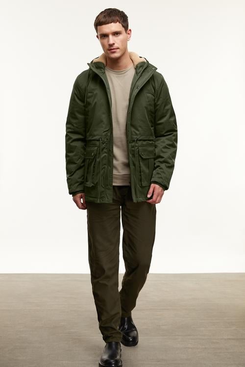 KAPÜŞONLU BAĞLAMA DETAYLI PARKA