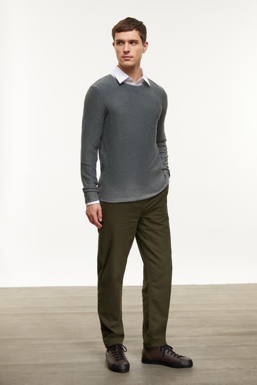  PAMUKLU BİSİKLET YAKA TRİKO KAZAK