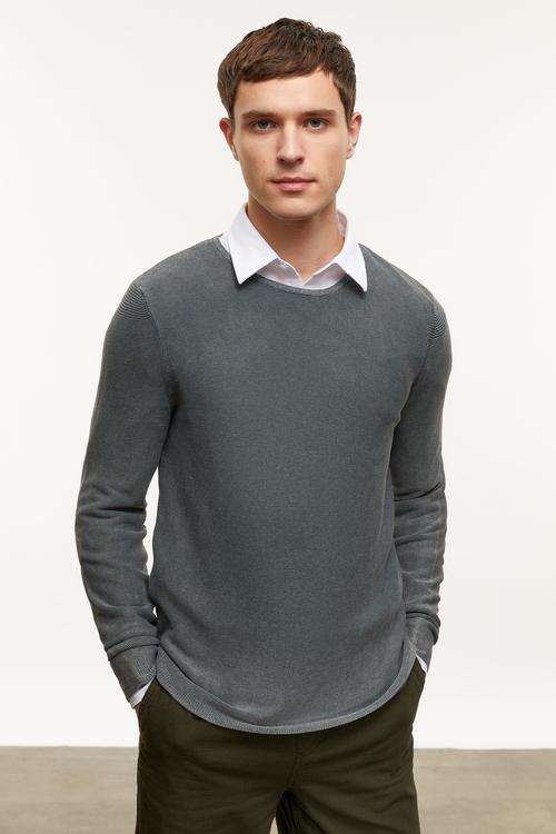  PAMUKLU BİSİKLET YAKA TRİKO KAZAK