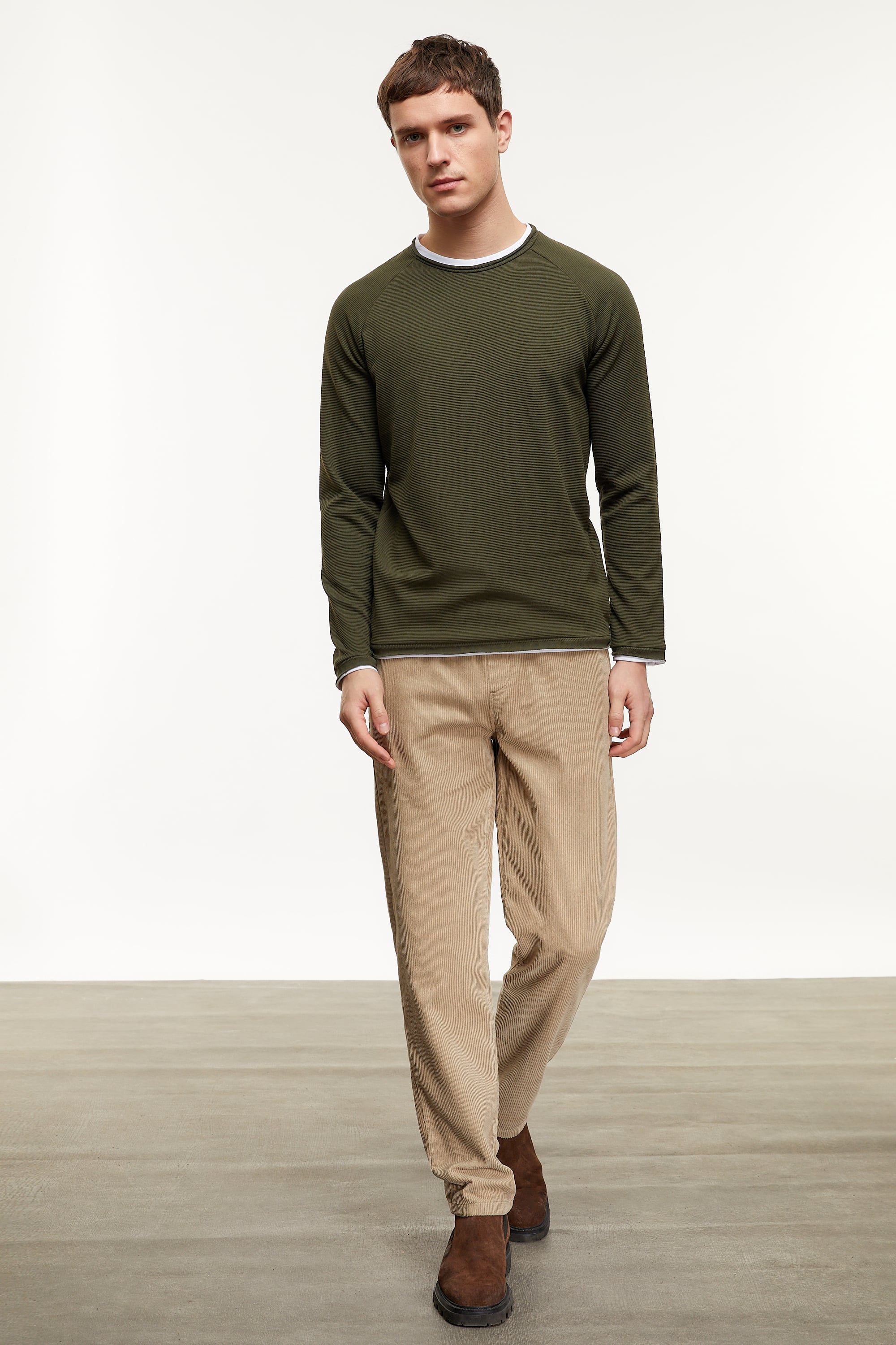 BİSİKLET YAKA SWEATSHIRT