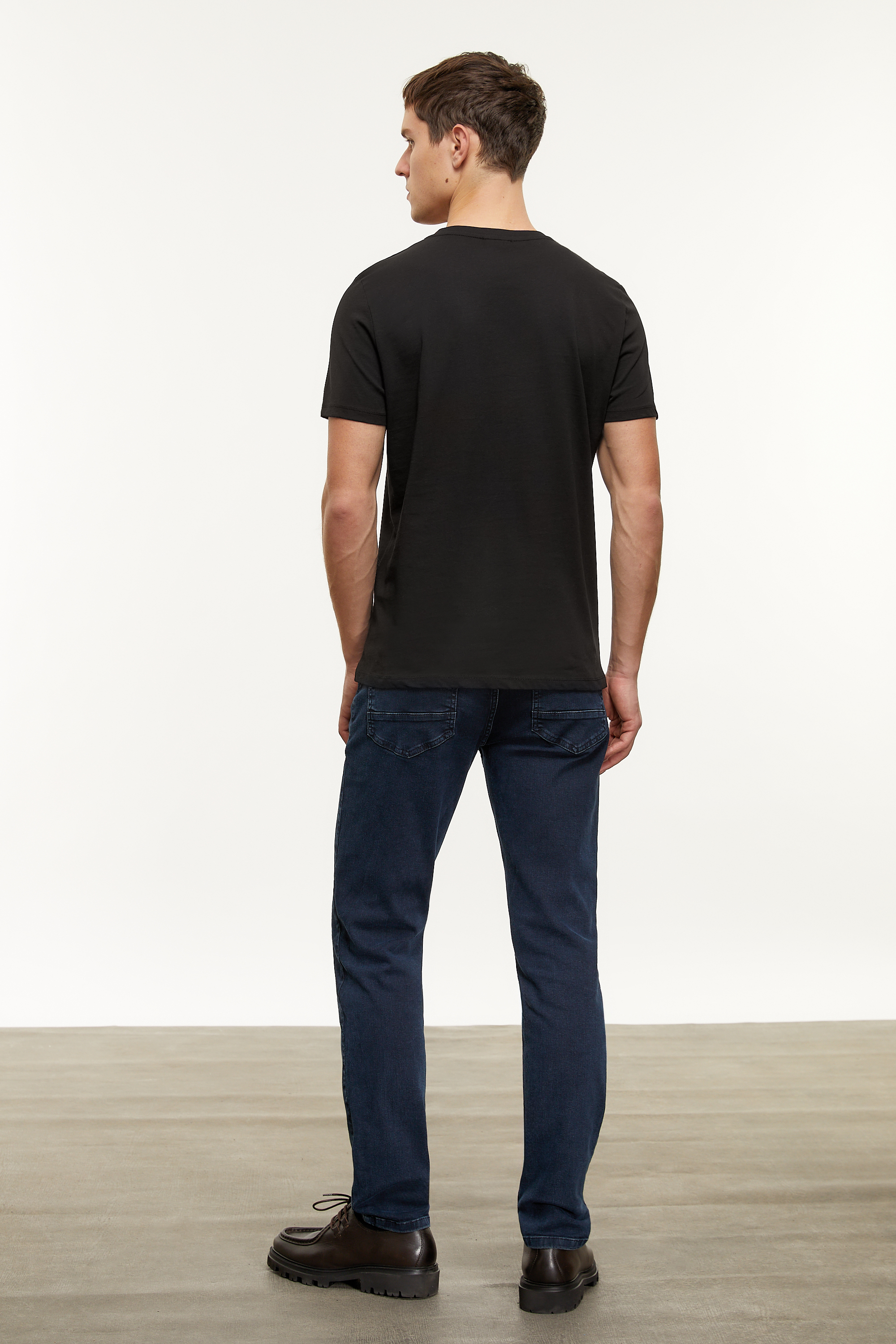 BASKILI KISA KOLLU T-SHIRT