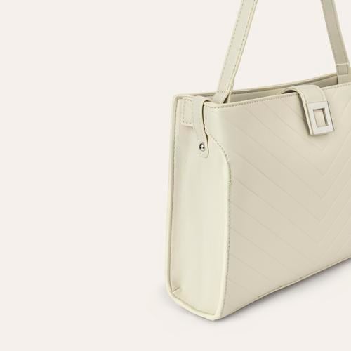 DERİ GÖRÜNÜMLÜ TOKALI EL ÇANTASI