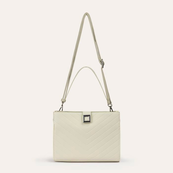 DERİ GÖRÜNÜMLÜ TOKALI EL ÇANTASI