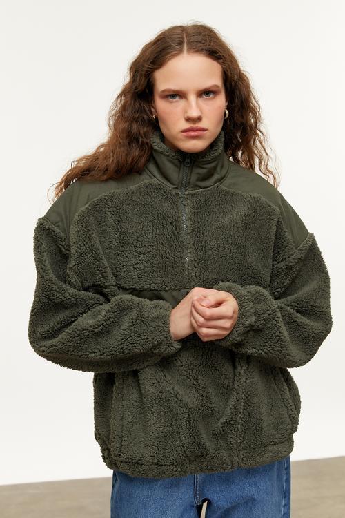  DİK YAKA PELÜŞ SWEATSHIRT