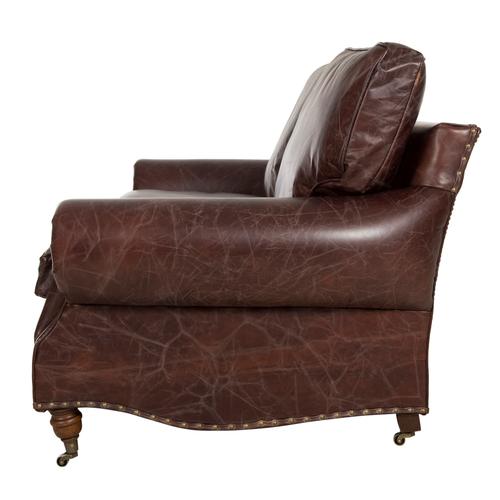  BALMORAL ÜÇLÜ DERİ KOLTUK KIZIL KAHVE