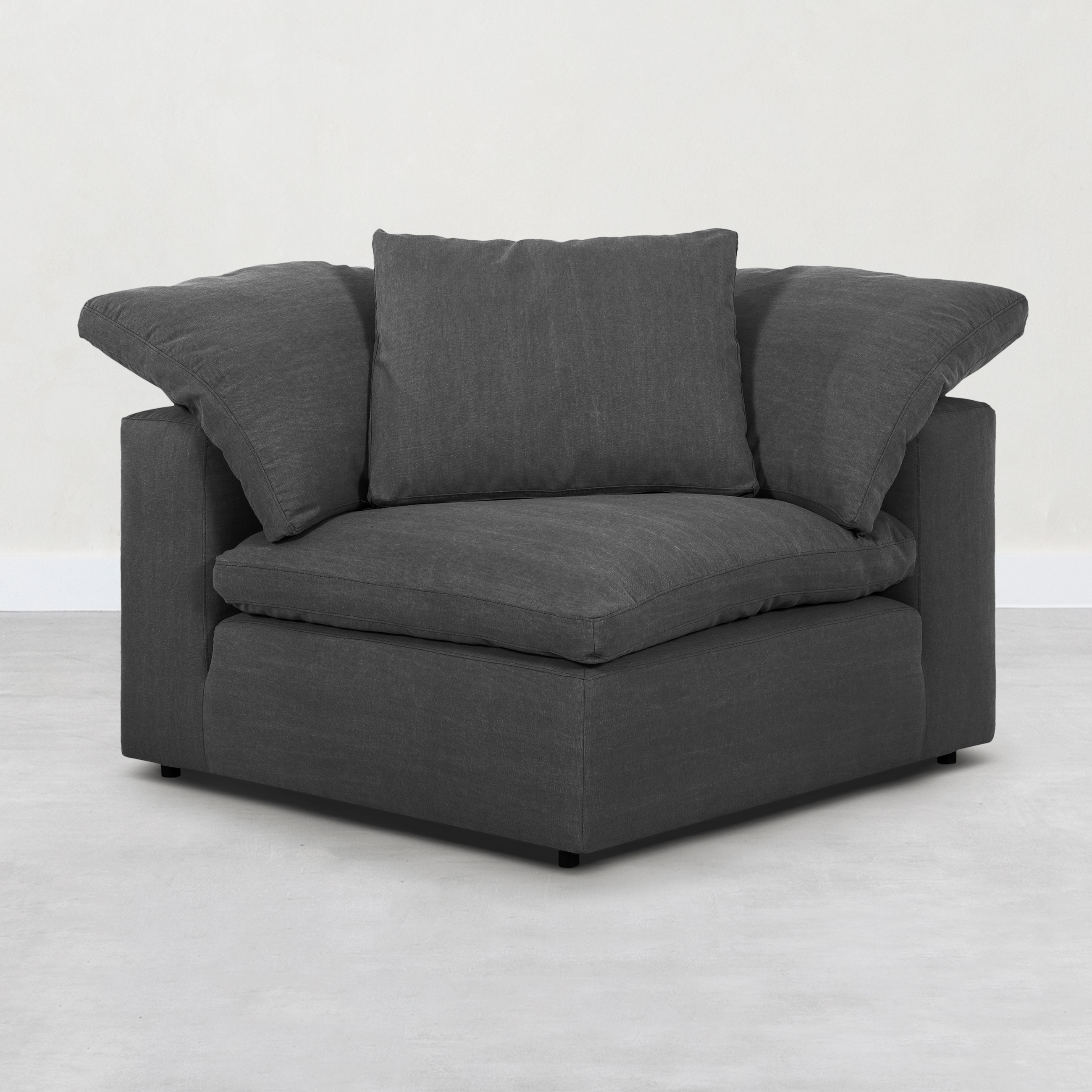 TIFFANY KÖŞE L KOLTUK MODÜL KOYU GRİ