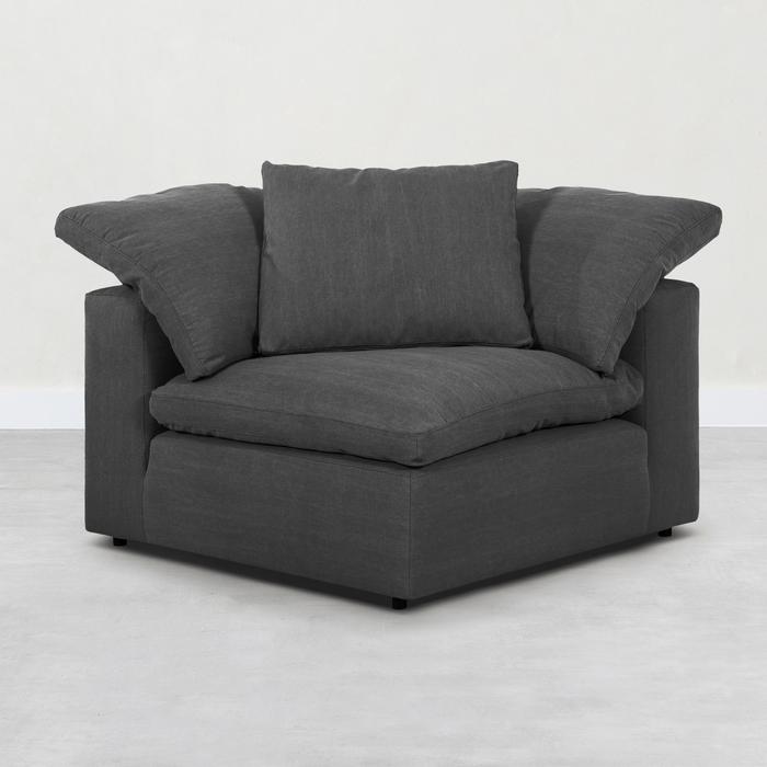 TIFFANY KÖŞE L KOLTUK MODÜL KOYU GRİ