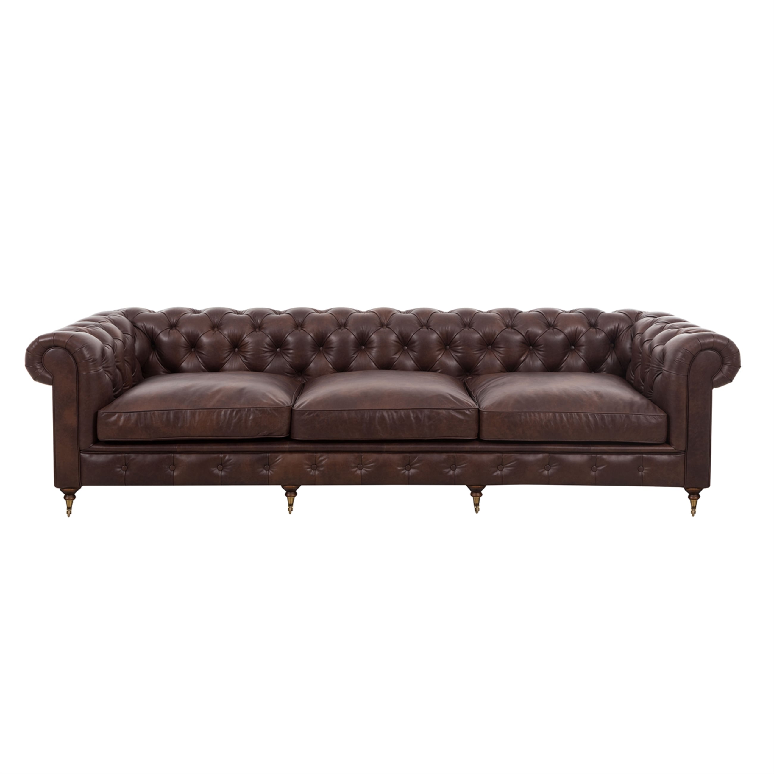 CHESTER KIZIL KAHVE DÖRTLÜ DERİ KOLTUK