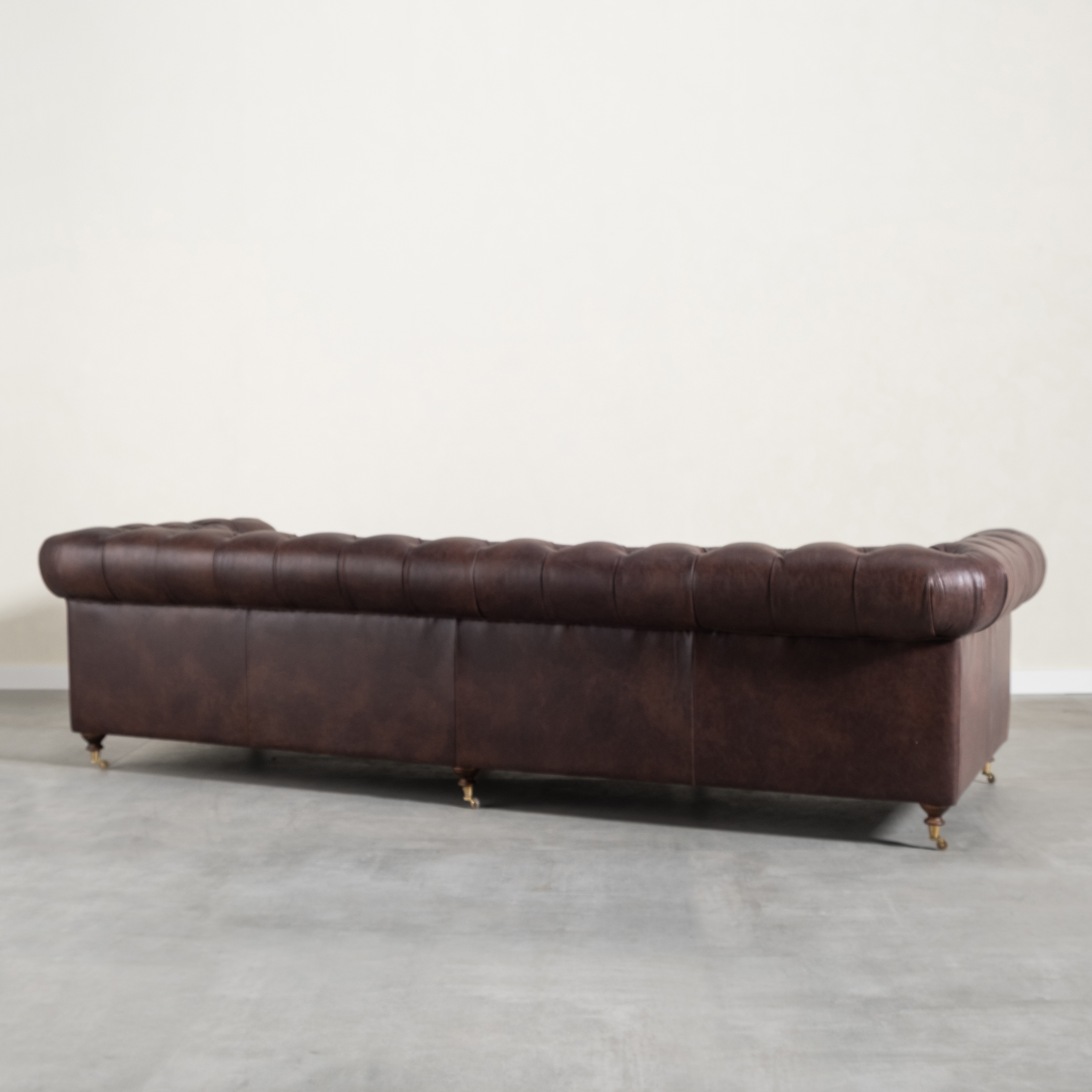 CHESTER KIZIL KAHVE DÖRTLÜ DERİ KOLTUK