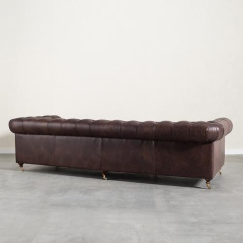  CHESTER KIZIL KAHVE DÖRTLÜ DERİ KOLTUK